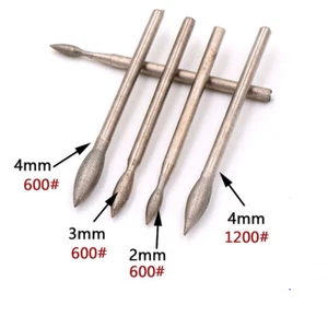 Diamantfrässtift 1mm-4mm Bohrkrone 2,35mm Schaft 600/1200 Körnung Gravur Rotationswerkzeuge - Bild 1 von 3