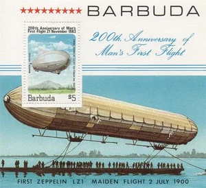 ZEPPELIN 200. JAHRESTAG DES ERSTEN FLUGES DES MENSCHEN POSTFRISCH BRIEFMARKENBOGEN - Bild 1 von 1