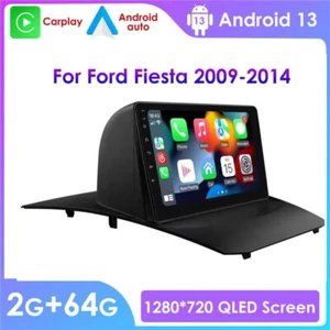 9" ANDROID 13.0 CAR STEREO RADIO GPS NAVI CARPLAY RDS FOR FORD FIESTA 2009-2017 - Picture 1 of 24