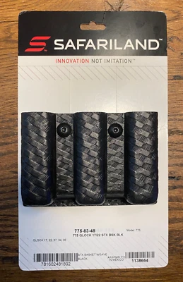 Safariland Slimline Open Top Triple Mag Holder for GLOCK MAGAZINES 775-83-48 - Image 1 of 4