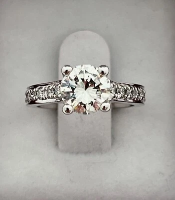 DIAMOND SOLITAIRE 18K WG, 1.88 CARAT DIAM, GIA CERT, APPR. RET USD $13,100+TAX - Image 1 of 4