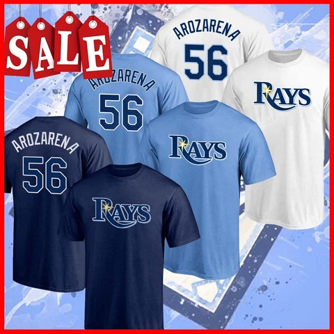 HOT!!! NEW Randy Arozarena #56 Tampa Bay Rays 2023 Player Name & Number T Shirt Cover