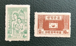 Tangstamps: francobolli classici COREA #88-89 MLH OG nuova costituzione - Foto 1 di 2
