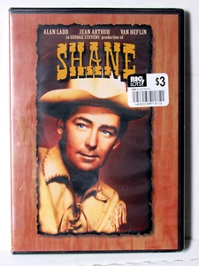 Shane NEW/SEALED Alan Ladd Jean Arthur Jack Palance Western DVD buy 2 get 1 FREE - Imagen 1 de 3