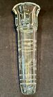 Vintage Antique Car Bud Vase:  Clear Glass with Etched Flowers 