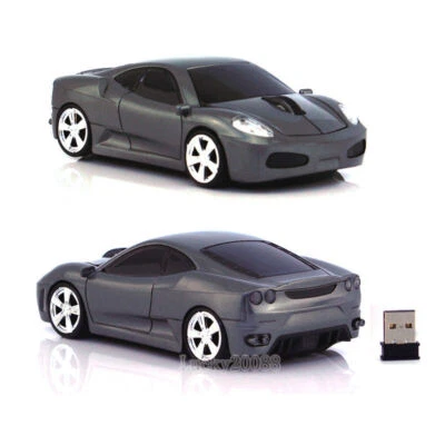 Cool Ferrari Race Car Wireless Car Mouse Mice For PC Laptop Macbooks Air Pro - Image 1 of 4
