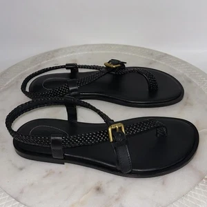 Sandalias See by Chloe Nola de cuero de becerro trenzado negras zapatos para mujer 8 38 $325 - Imagen 1 de 7