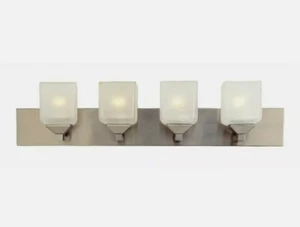 Trans Globe Lighting 2804 PW Badleiste mit vier Lichtern Zinnoptik mattiert 4 Birnen - Bild 1 von 2