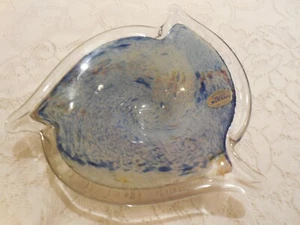 Murano Swirl Blue/Multi Colored Candy Dish - New w/Label - Picture 1 of 7