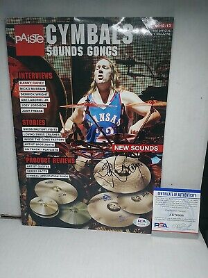 Danny Carey Signed Paiste Cymbals Sounds Gongs Magazine PSA/DNA tool drummer 