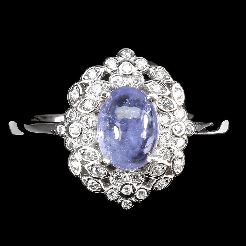 Anello In Argento 925 Certificato Con Tanzanite Naturale Da - Foto 8