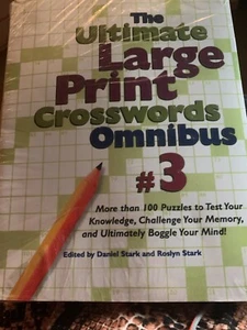 THE ULTIMATE LARGE PRINT CROSSWORDS OMNIBUS #3 AND #4- By Daniel Stark Mint-NEW - Picture 1 of 5