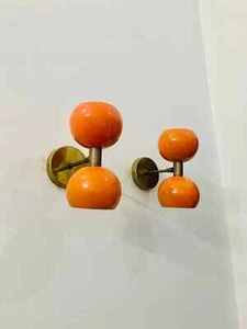 Handmade Colorful Design Double Sconce Mid Century Modern Brass Wall Lamp - Picture 1 of 11