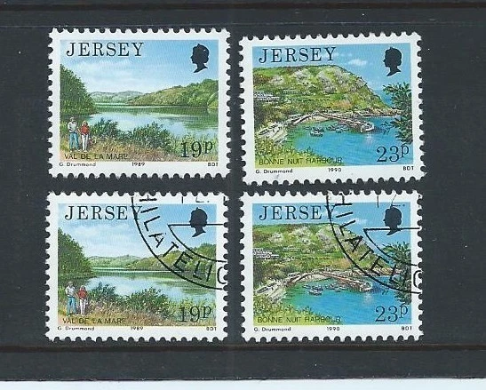Jersey Scenes MNH and Fine Used FU 1989 - 1996 Definitive Definitives 19p 23p - Image 1 of 1