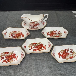 Fine Bone China Crown Staffordshire England Est. 1801 Rangoon Dish Set - Picture 1 of 4