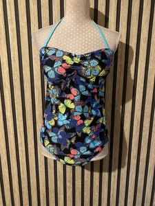 M&S Vibrant Butterfly Print Swimsuit Swimming Costume Size 16/18 - Picture 1 of 4