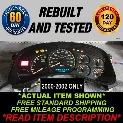 2000-2002 Silverado, Sierra, Tahoe, Suburban, Yukon, Avalanche Gauge Cluster - Image 1 of 4