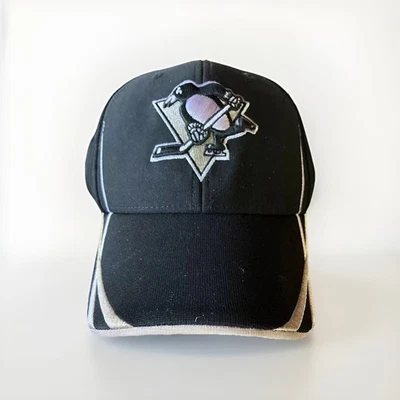NHL Pittsburgh Penguins Pens Hat One Size Adjustable Black And Silver - Image 1 of 4
