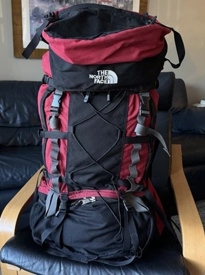 Mochila de Colección The North Face Rogue ML 75L Marco Interno Negro Rojo Años 90 Foto 1 de 4