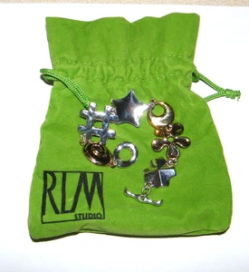 RLM Studio Robert Lee Morris Sterling & Messing Symbol Gliederarmband - 7" - Bild 1 von 7