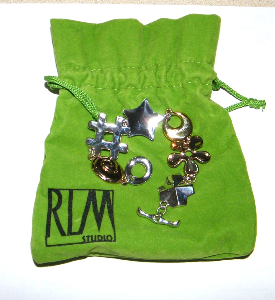 Pulsera de eslabones con símbolo de latón y ley RLM Studio Robert Lee Morris - 7" Foto 1 de 4