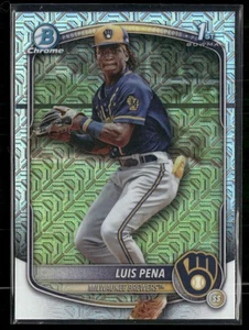 Bowman #BP-38 2025 Luis Peña Mega Caja Mojo Refractor 1st First Milwaukee Brewers - Imagen 1 de 2