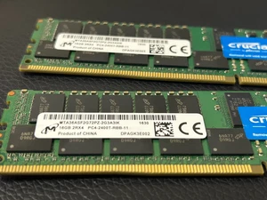 Micron CT16G4RFD424A 1x16GB 2400 PC4-19200 ECC RDIMM Memory MTA36ASF2G72PZ-2G3 - Afbeelding 1 van 8