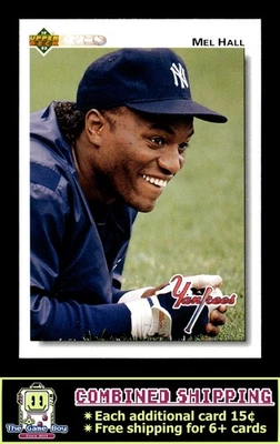 1992 Upper Deck #291 Mel Hall New York Yankees - Image 1 of 2