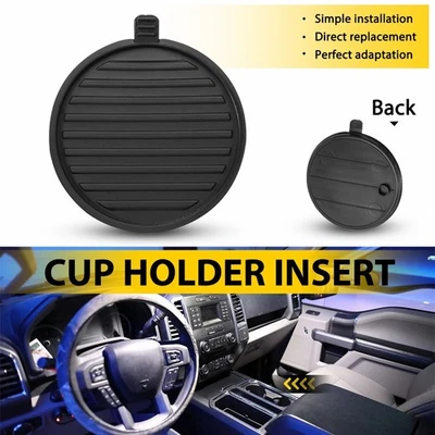 Rear Cup Holder Insert Black For Expedition 2018 2019-2021 Ford F150 2017-2021 - Image 1 of 4