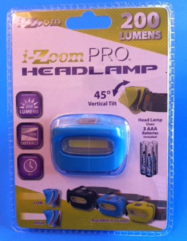 200 Lumens Headlamp Light Adjustable w/COB Technology & 45 Degree Tilt - GREAT $ - Image 1 of 4