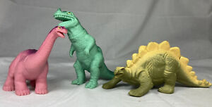 Lot of 3 Playskool Dinosaur Toys, 1988