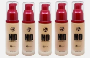 W7 HD 12 HR Liquid Foundation, Pump, 30ml - Picture 1 of 4