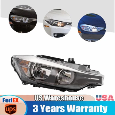 Right Passenger Side Halogen Headlight For 2012-2015 BMW 320i 328i Sedan Wagon Foto 1 de 4