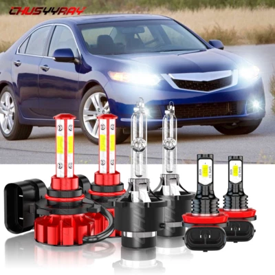 FIT Acura TSX 2009-2014 Combo HID/LED Headlight Hi / Lo Beam+Fog Light Bulbs Kit - Image 1 of 4