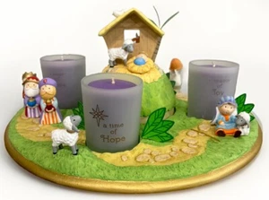 VINTAGE Hallmark Nativity Scene Advent Candleholder Set Christmas Holiday NEW! - Picture 1 of 16
