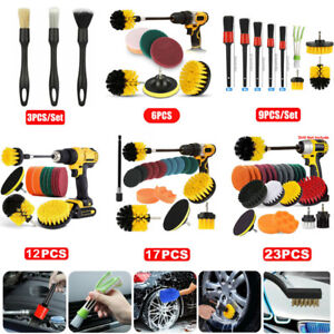 Drill Detailing Brush Set Tile Grout Power Scrubber Cleaner Spin Tub 3-26 pcs