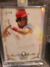 2017 Leaf Pearl Johnny Bench Silver with genuine authentic Pearl very rare 1/10