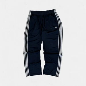 Vintage Adidas baggy side stripe track pants navy large - Picture 1 of 4