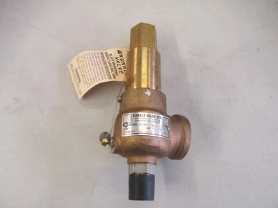 Kunkle 1/2" X 3/4"npt Pressure Relief Valve, 100psi, Brass 913BDCM01-JE0100, New - Image 1 of 4