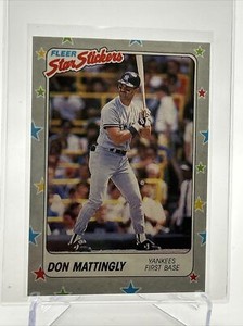 1988 Fleer Star Stickers Don Mattingly Baseball Card #48 NM-MT FREE SHIPPING