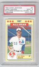1987 Donn Jennings Larry Walker Southern League All-Stars Rookie PSA 8 (PD)