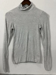 Aritzia Wilfred Women's Turtleneck Long Sleeves  Blouse Gray/ Blue Small Shirt - Picture 1 of 6