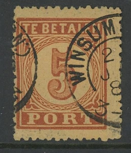 GN STAMPS- NETHERLANDS, USED, #J1, WINSUM CANCEL, GREAT CENTERING - Imagen 1 de 1