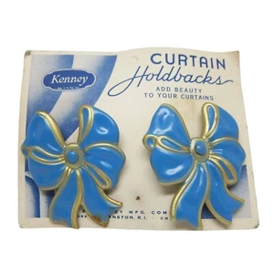 Paar blau & gold Schleife Vorhang Halterlose - Bild 1 von 2