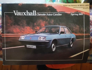 Vauxhall Cavalier mk1 broch., Model range, colours, upholstery, Spring 1981 VGC - Picture 1 of 8
