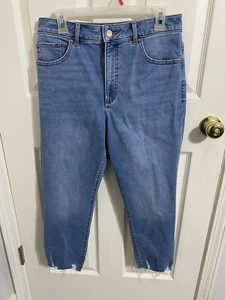 Express Jeans Womens 10S Curvy Slim Super High rise Denim Jeans NWOT Med Wash - Picture 1 of 8
