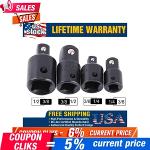4pc 3/8" to 1/4" 1/2 inch Drive Ratchet SOCKET ADAPTER REDUCER Air Impact Set* - Picture 1 of 12