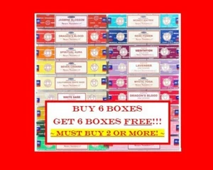 SATYA NAG CHAMPA INCENSE STICKS BUY 6 BOXES AND GET 6 BOXES FREE 15g - Picture 1 of 42