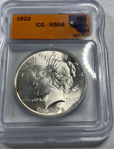 1922   Peace US Silver Dollar,   MS66 by ICG,    an EXQUISITE looking coin!!!