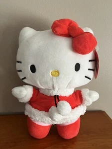 Sanrio Hello Kitty Cat Red Now & Dress Christmas Plush 9” Nwt - Picture 1 of 5